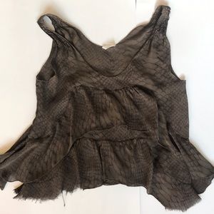 Joie Printed Unfinished Hemmed Tank